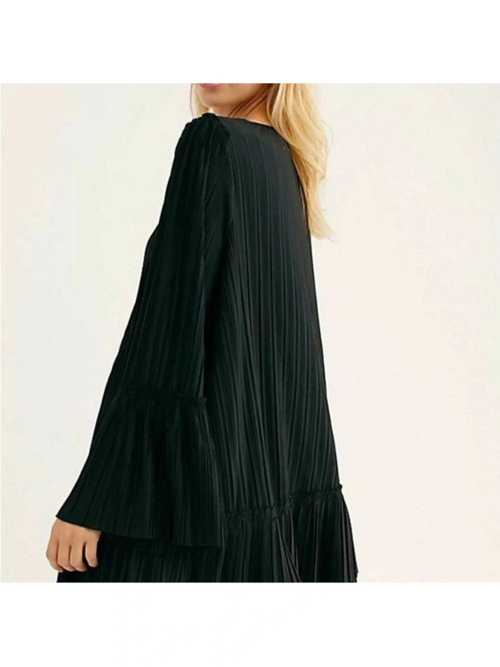 Free‎ People Cant Help It Mini Dress Black Pleated Dress Size Small - Picture 4 of 10